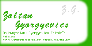zoltan gyorgyevics business card